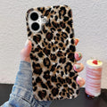 Sparkle Translucent Clear Vintage Leopard Print Soft Silicone Case for iPhone 16 6.1" Cheetah by Merch Section