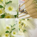 NoriStyle Silk White Artificial Poppy Flowers 6 Pcs Long Stems Indoor Decor by Deal US