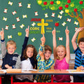 Zonon Religious Classroom Bulletin Board Set Christian Fall Apple Cutouts by Deal US