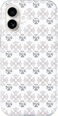 Aesthetic Cross Pattern Case for iPhone 16 6.1" White by Merch Section