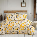 DaDa Bedding Yellow Fleur Floral Duvet Cover Set by DaDalogy Bedding Collection
