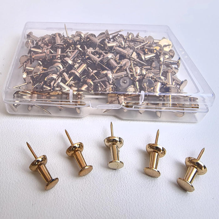 Bomeirc Rose Gold Push Pins 100pcs Double Headed Decorative Tacks with Box by Deal US