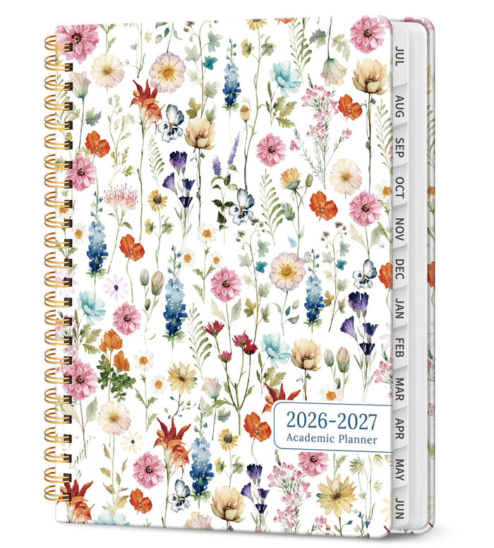 Academic Year Monthly and Weekly Calendar Planner, Jul 2026 - Jun 202