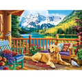 Yijingtop Cute Dog Landscape Diamond Painting Kit 12x16in Wall Decor by Deal US