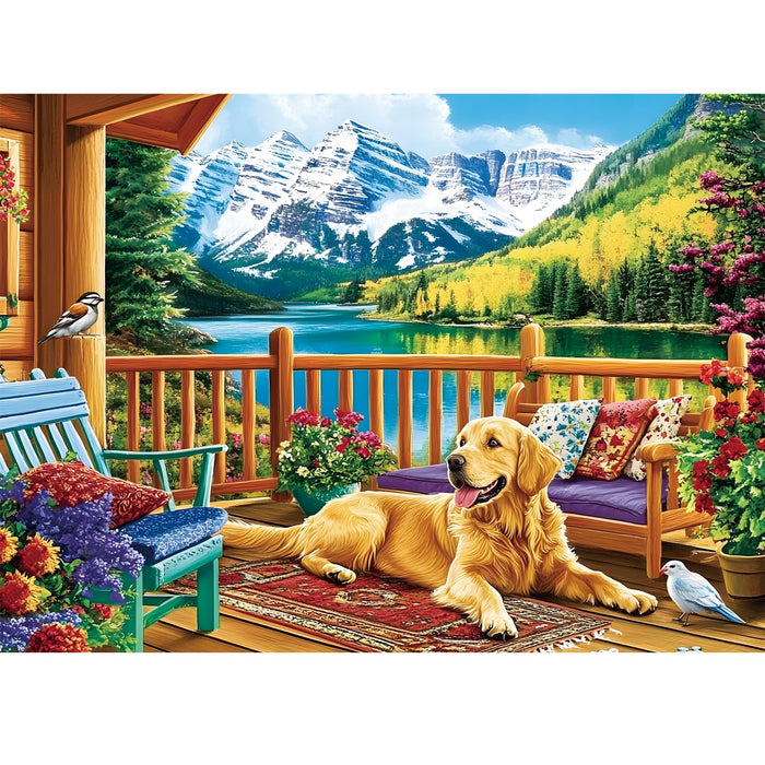 Yijingtop Cute Dog Landscape Diamond Painting Kit 12x16in Wall Decor by Deal US