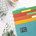 Tecreddy Hanging File Folder Tabs 60 Sets Multicolor 2" Clear Plastic Labels by Deal US