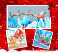PQ Bees Winter Town Merry Christmas 3D Pop Up Cards w Envelope by Deal US