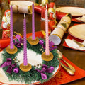 SEVEN LUCKY LIGHT 10in Advent Candles Set of 4 Dripless White Wax by Deal US