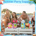 MotiMind 24 Pcs Hawaiian Luau Beach Party Paper Bags with Handles Multicolor by Deal US