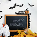 SIXEIGHT Halloween Pumpkin Witch Hat Door Corner Sign Decoration 8.5x6.9" by Deal US