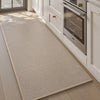 AMOAMI Kitchen Runner Rug 20x70 Non Slip Washable Absorbent Light Tan