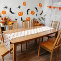 Frienda Fall Ghost Pumpkin Table Runner Ivory Plush 13x72 Inch by Deal US