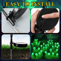VIHOSE 6 Pack 36 LED Green Solar Halloween Ghost Pathway Lights Outdoor by Deal US