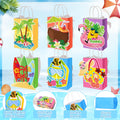 MotiMind 24 Pcs Hawaiian Luau Beach Party Paper Bags with Handles Multicolor by Deal US