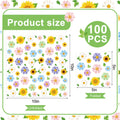 Maniaacer 100 PCS Spring Floral Cocktail Napkins 3-Ply Colorful Paper by Deal US