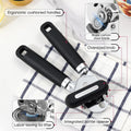 UHIYEE Manual Can Opener Heavy Duty Sharp Blade Soft Handle Black by Deal US