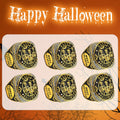 Highergo Halloween Skeleton Trophy Rings Set 6pcs with Neck Chain Stand by Deal US