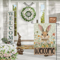 AVOIN colorlife Easter Bunny Garden Flag 12x18 Inch Blue Double Sided by Deal US
