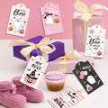MOZUI Halloween Thank You Tags 60pcs Pink Black Ghost Pumpkin Kraft Paper by Deal US