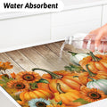 APROPHIC Fall Pumpkin Kitchen Mat Rugs Set of 2 Non Slip Washable 16x24+16x41 by Deal US