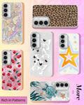 Compatible with Samsung Galaxy A15 5G Case - Cute Glitter BK WH Butterfly A15 5G