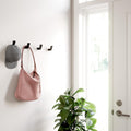 Franklin Brass Geometric Single Wall Hooks Matte Black 5-Pack by Deal US