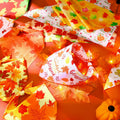 Preboun 100Pcs Fall Thanksgiving Dog Bandanas Pumpkin Maple Leaves Yellow Orange by Deal US