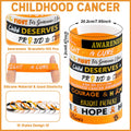 PullCrease Childhood Cancer Awareness Kit 400 Pcs Gold Ribbon Pens Bracelets by Deal US