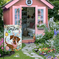 EKOREST Easter Garden Flag 12x18in Double Sided Watercolor Dachshund Dog by Deal US
