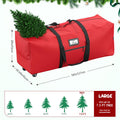 Mrrihand Christmas Tree Storage Bag Heavy-Duty 600D Oxford Red 7.5Ft by Deal US
