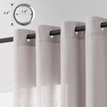 Aersas Champagne Linen Curtains 52x108in 2 Panels Grommet Light Filtering by Deal US