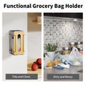 Stylstoreazy 2 Pack Wall Mount Grocery Bag Holder Bamboo Top Black Large by Deal US