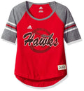 NBA Girls Atlanta Hawks Hi-Lo Raglan Tee-Red, Size M 10-12 by Vanessa Jane