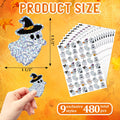 COCHIE Halloween J-O-Lantern Stickers 480pcs 1.5in Laser Ghost by Deal US