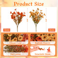 RICHMYC Artificial Fall Flowers 12 Bundles Orange Yellow Eucalyptus 13.8IN by Deal US