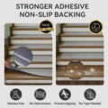 YDKGL 4PC Non-Slip Peel & Stick Stair Treads 8x30 Brown Chenille by Deal US
