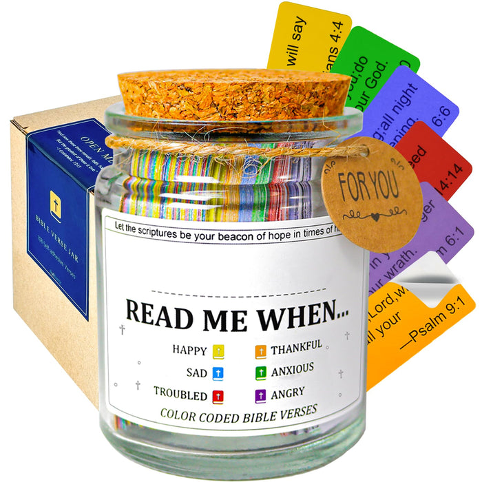 Bible Verse Jar 108 Scripture Stickers Personalized Christian Gift for Women Mom by Deal US