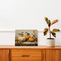Pugwak Vintage Fall Pumpkin Bird Wall Art Canvas Print 11x14 Inch Landscape by Deal US
