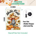 Baccessor Fall Thanksgiving Scarecrow Garden Flag 12.5x18 Inch Burlap by Deal US