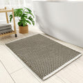 PADOOR Checkered Bath Mat Super Absorbent Non Slip 18x30 Green & Cream by Deal US