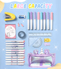 LISEVO 3D Sparkly Pencil Case Purple Cute Sequin Pencil Pouch Girls Kids by Deal US