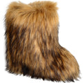 Valpeak Women's Snow Boots Knee High Flat Heel Faux Fur Natural Size 9 by Deal US