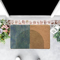 Qabliqo Boho Welcome Door Mat Mid Century Modern Green Chenille 17x30 Inch by Deal US