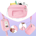 Gowjaw Pink Crossbody Lanyard Teacher Phone Strap with ID Window Keyring by Deal US