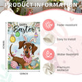 EKOREST Easter Garden Flag 12x18in Double Sided Watercolor Dachshund Dog by Deal US
