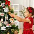 Threehoney 48Pc Wooden Christmas Ornaments Painting Tools Colorful 2.36-2.76in by Deal US