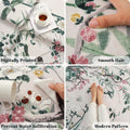Vowkten 5x7 Chinoiserie Floral Vintage Washable Rug Non Slip Beige by Deal US