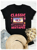 SOLY HUX Womens Graphic Tee Crewneck Short Sleeve Retro T Shirt Black S by Deal US