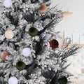 SUPREME XMAS 12 Pcs Velvet Christmas Ornaments Set 80mm Multi Color by Deal US