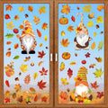 Pedel Fall Gnome Window Clings 93Pcs Thanksgiving Autumn Leaves Decals by Deal US